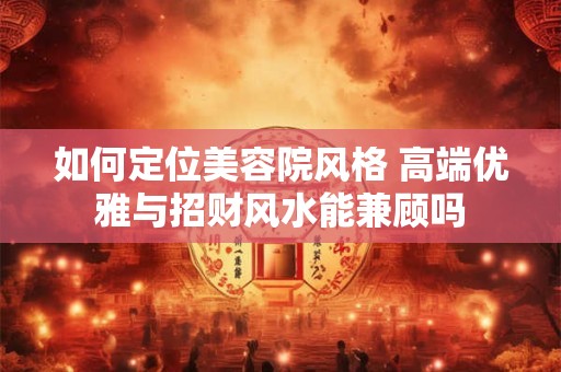 如何定位美容院风格 高端优雅与招财风水能兼顾吗