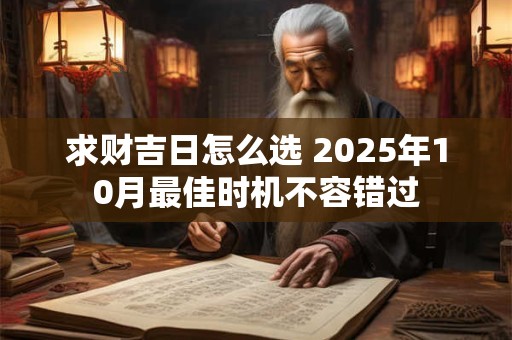 求财吉日怎么选 2025年10月最佳时机不容错过
