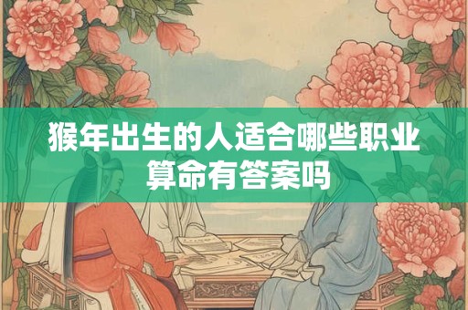 猴年出生的人适合哪些职业 算命有答案吗