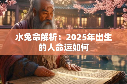 水兔命解析：2025年出生的人命运如何