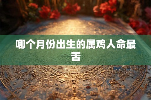 哪个月份出生的属鸡人命最苦