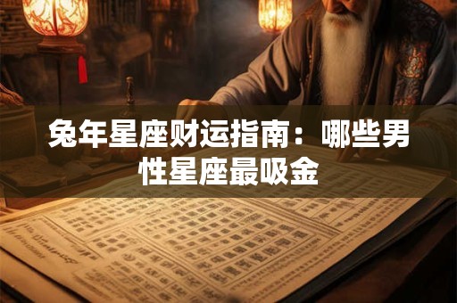 兔年星座财运指南：哪些男性星座最吸金