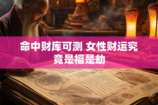 命中财库可测 女性财运究竟是福是劫