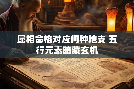 属相命格对应何种地支 五行元素暗藏玄机