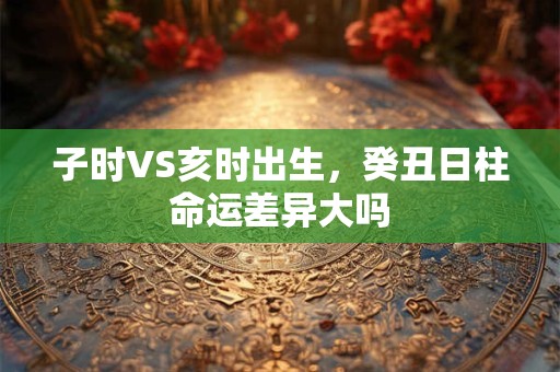 子时VS亥时出生，癸丑日柱命运差异大吗