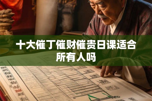 十大催丁催财催贵日课适合所有人吗