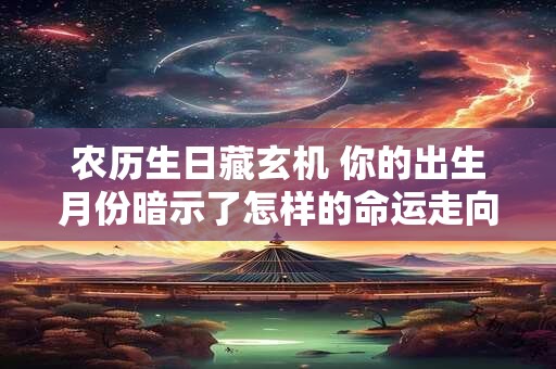 农历生日藏玄机 你的出生月份暗示了怎样的命运走向