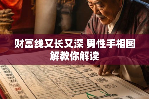 财富线又长又深 男性手相图解教你解读