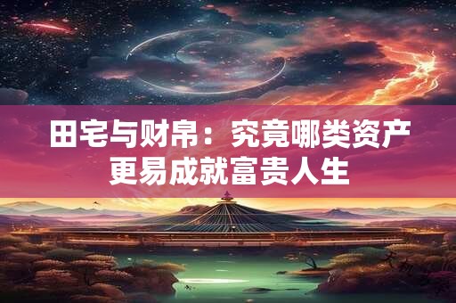 田宅与财帛：究竟哪类资产更易成就富贵人生
