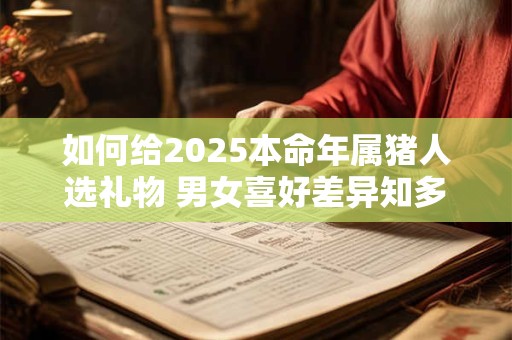 如何给2025本命年属猪人选礼物 男女喜好差异知多少
