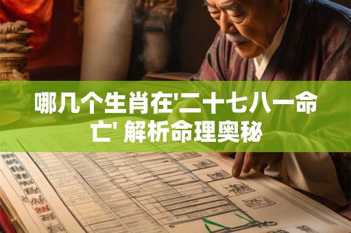 哪几个生肖在'二十七八一命亡' 解析命理奥秘