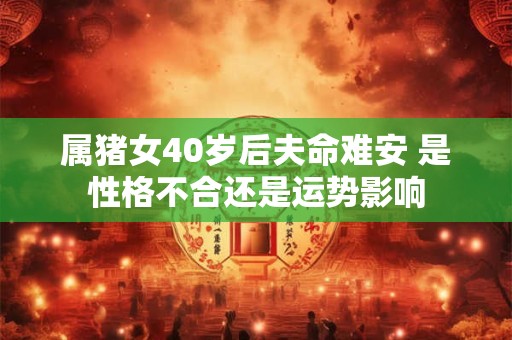 属猪女40岁后夫命难安 是性格不合还是运势影响