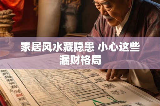 家居风水藏隐患 小心这些漏财格局