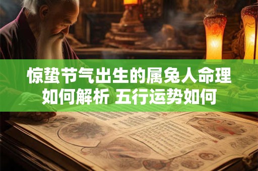 惊蛰节气出生的属兔人命理如何解析 五行运势如何