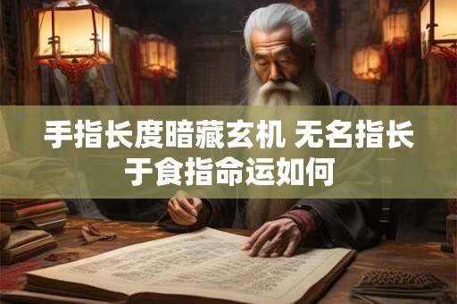 手指长度暗藏玄机 无名指长于食指命运如何