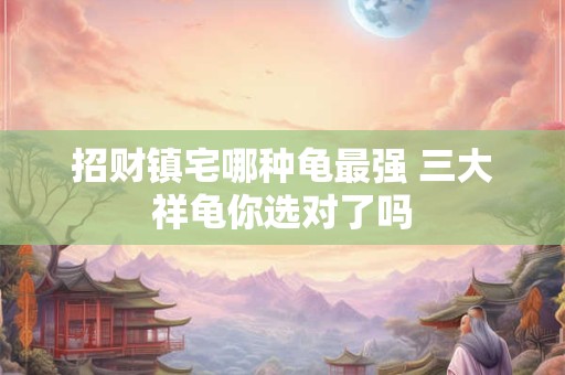 招财镇宅哪种龟最强 三大祥龟你选对了吗