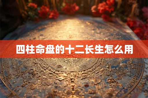 四柱命盘的十二长生怎么用