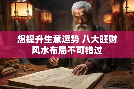 想提升生意运势 八大旺财风水布局不可错过