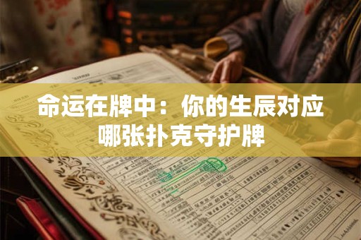 命运在牌中：你的生辰对应哪张扑克守护牌