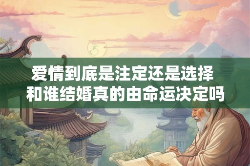 爱情到底是注定还是选择 和谁结婚真的由命运决定吗