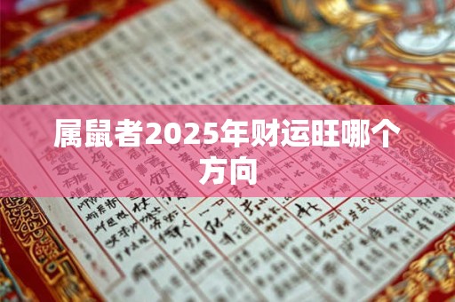 属鼠者2025年财运旺哪个方向