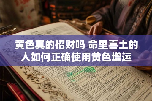 黄色真的招财吗 命里喜土的人如何正确使用黄色增运