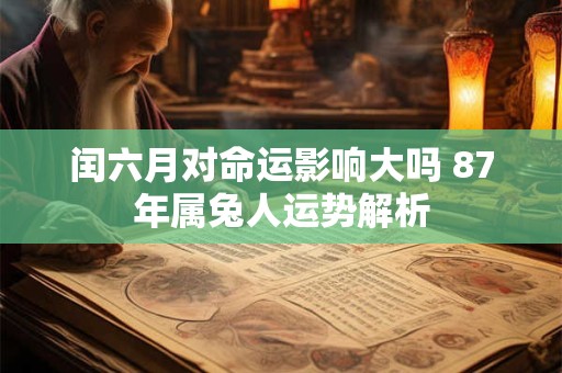 闰六月对命运影响大吗 87年属兔人运势解析