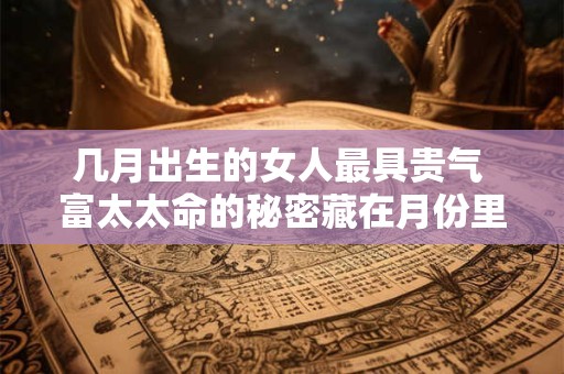 几月出生的女人最具贵气 富太太命的秘密藏在月份里