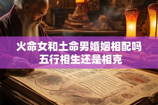 火命女和土命男婚姻相配吗 五行相生还是相克