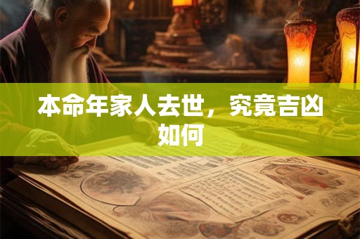 本命年家人去世，究竟吉凶如何
