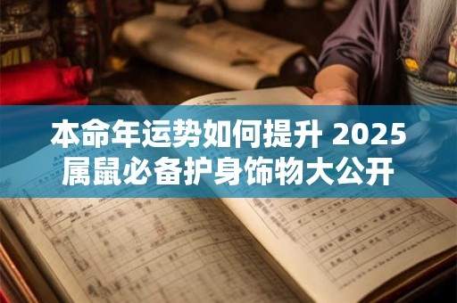 本命年运势如何提升 2025属鼠必备护身饰物大公开