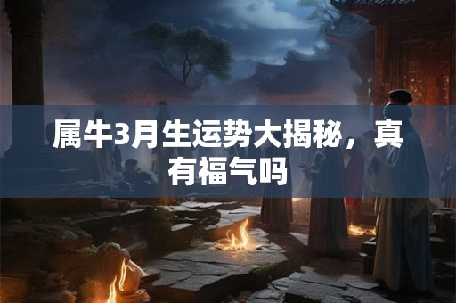 属牛3月生运势大揭秘，真有福气吗
