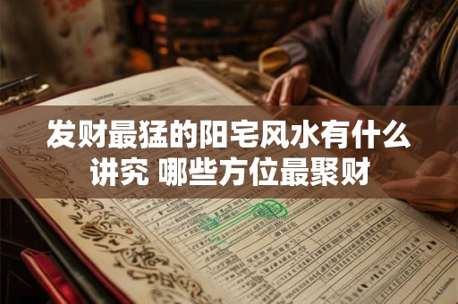 发财最猛的阳宅风水有什么讲究 哪些方位最聚财
