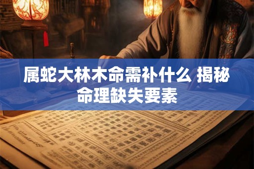 属蛇大林木命需补什么 揭秘命理缺失要素