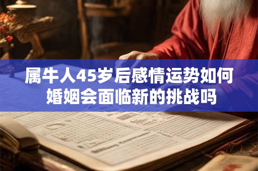 属牛人45岁后感情运势如何 婚姻会面临新的挑战吗