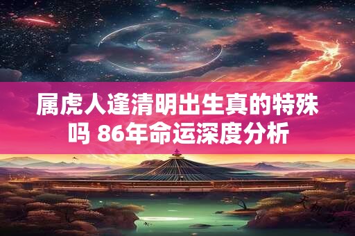 属虎人逢清明出生真的特殊吗 86年命运深度分析