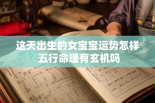 这天出生的女宝宝运势怎样 五行命理有玄机吗
