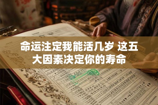命运注定我能活几岁 这五大因素决定你的寿命
