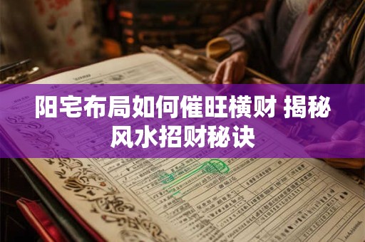 阳宅布局如何催旺横财 揭秘风水招财秘诀