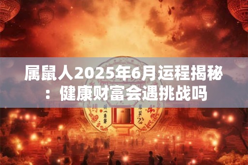 属鼠人2025年6月运程揭秘：健康财富会遇挑战吗