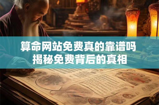 算命网站免费真的靠谱吗 揭秘免费背后的真相