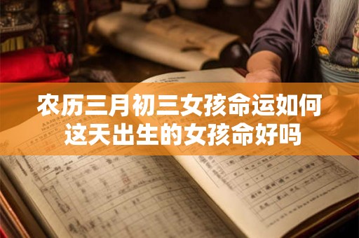 农历三月初三女孩命运如何 这天出生的女孩命好吗