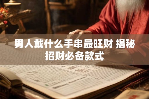 男人戴什么手串最旺财 揭秘招财必备款式