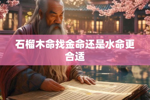 石榴木命找金命还是水命更合适