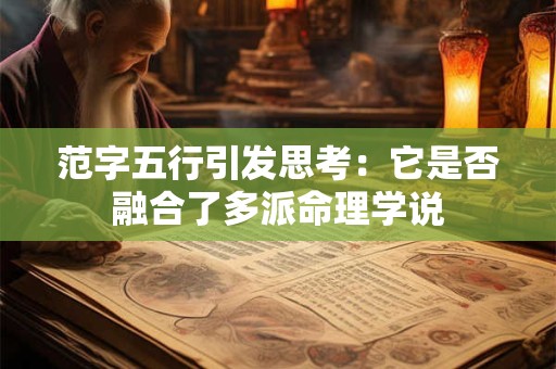 范字五行引发思考：它是否融合了多派命理学说