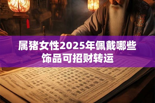 属猪女性2025年佩戴哪些饰品可招财转运
