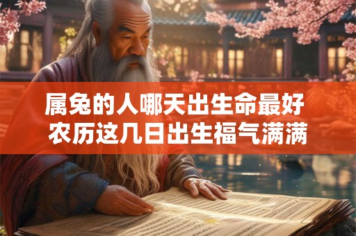 属兔的人哪天出生命最好 农历这几日出生福气满满