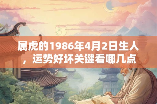 属虎的1986年4月2日生人，运势好坏关键看哪几点