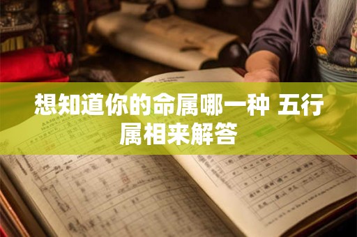 想知道你的命属哪一种 五行属相来解答