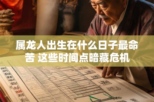 属龙人出生在什么日子最命苦 这些时间点暗藏危机